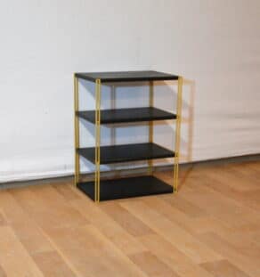 Système d'étagère modulable noir