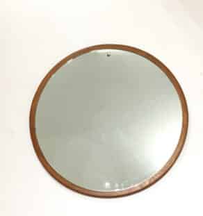 Miroir en teck rond