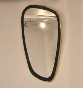 Chaise années 60 retapissée velours taupe