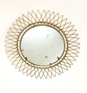 Miroir soleil doré