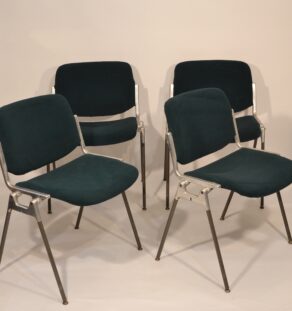 Série de 4 chaises Castelli vertes