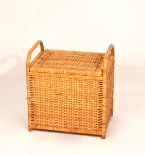 coffre rotin vintage