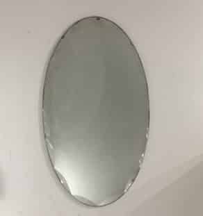 Miroir biseauté ovale