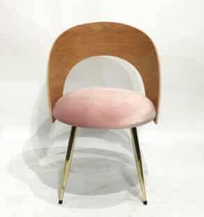 Fauteuils tonneau roses poudré