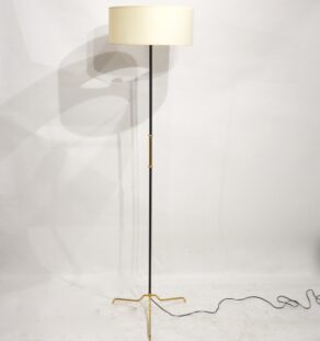 Lampadaire noir et doré
