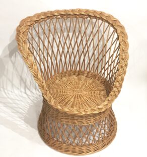 Fauteuil rotin tressé