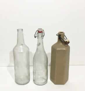 Bouteilles verre et grès
