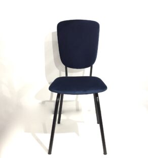 Chaise années 60 velours bleu