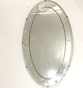 Miroir ovale décoré