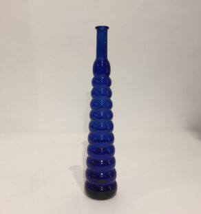 Soliflore en verre bleu