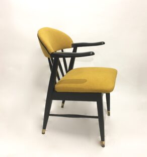 Fauteuil de bureau scandinave retapissé