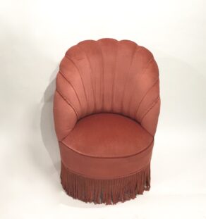Fauteuil crapaud rose