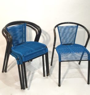Série de 4 chaises d'extérieur