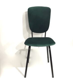 Chaise années 60 velours vert