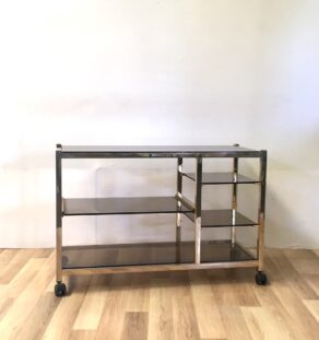 Meuble TV ou platine en verre années 70