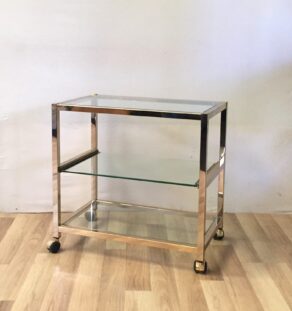 Etagère ou meuble TV en verre années 70