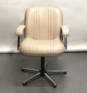 Fauteuil de bureau skaï blanc