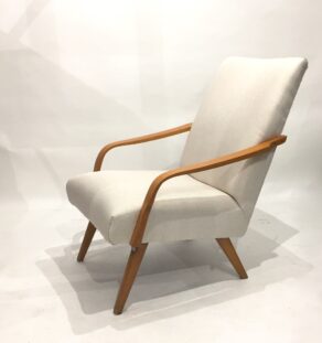 Fauteuil années 60 blanc crème
