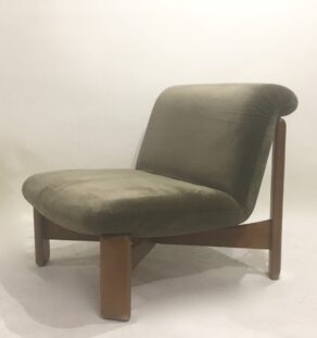 Fauteuil velours vert