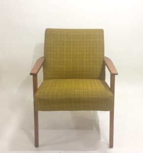 Fauteuil années 60 moutarde