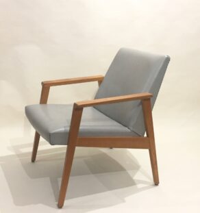 FAUTEUILS SKAÏ GRIS CLAIR