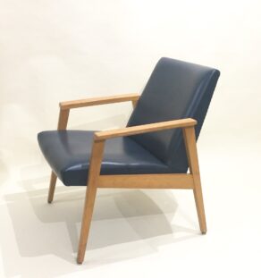 FAUTEUIL SKAÏ BLEU MARINE