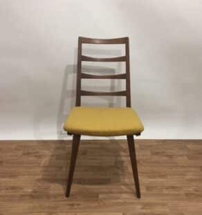 Chaise velours côtelé  jaune