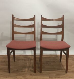 Paire de chaises roses