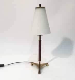 Lampe à poser laiton et opaline