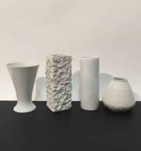 Mini vases en porcelaine blanches