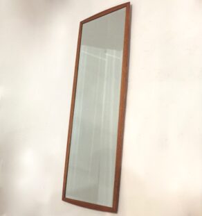 Grand miroir en teck biseauté