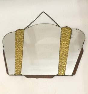 Miroir Art déco doré