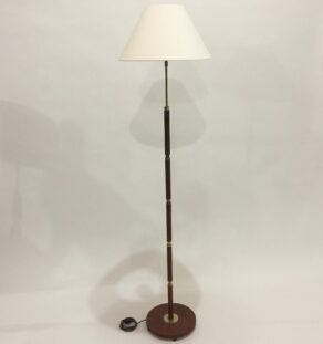 Lampadaire teck et laiton réglable