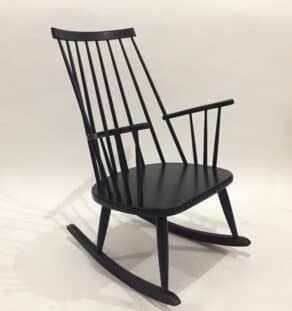 Rocking chair scandinave noir