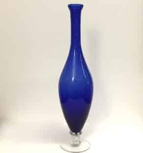 Soliflore en verre bleu