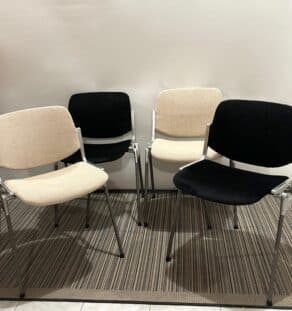 Série de 4 chaises Castelli bicolores