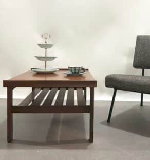 Table basse scandinave teck