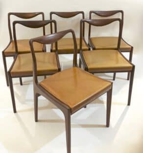 Série de 6 chaises danoises