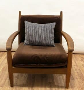 Fauteuil scandinave velours