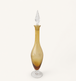 Carafe italienne en verre jaune