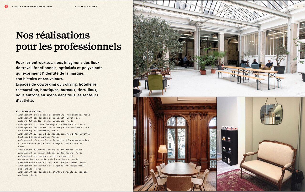 Studio Bindies - Réalisations