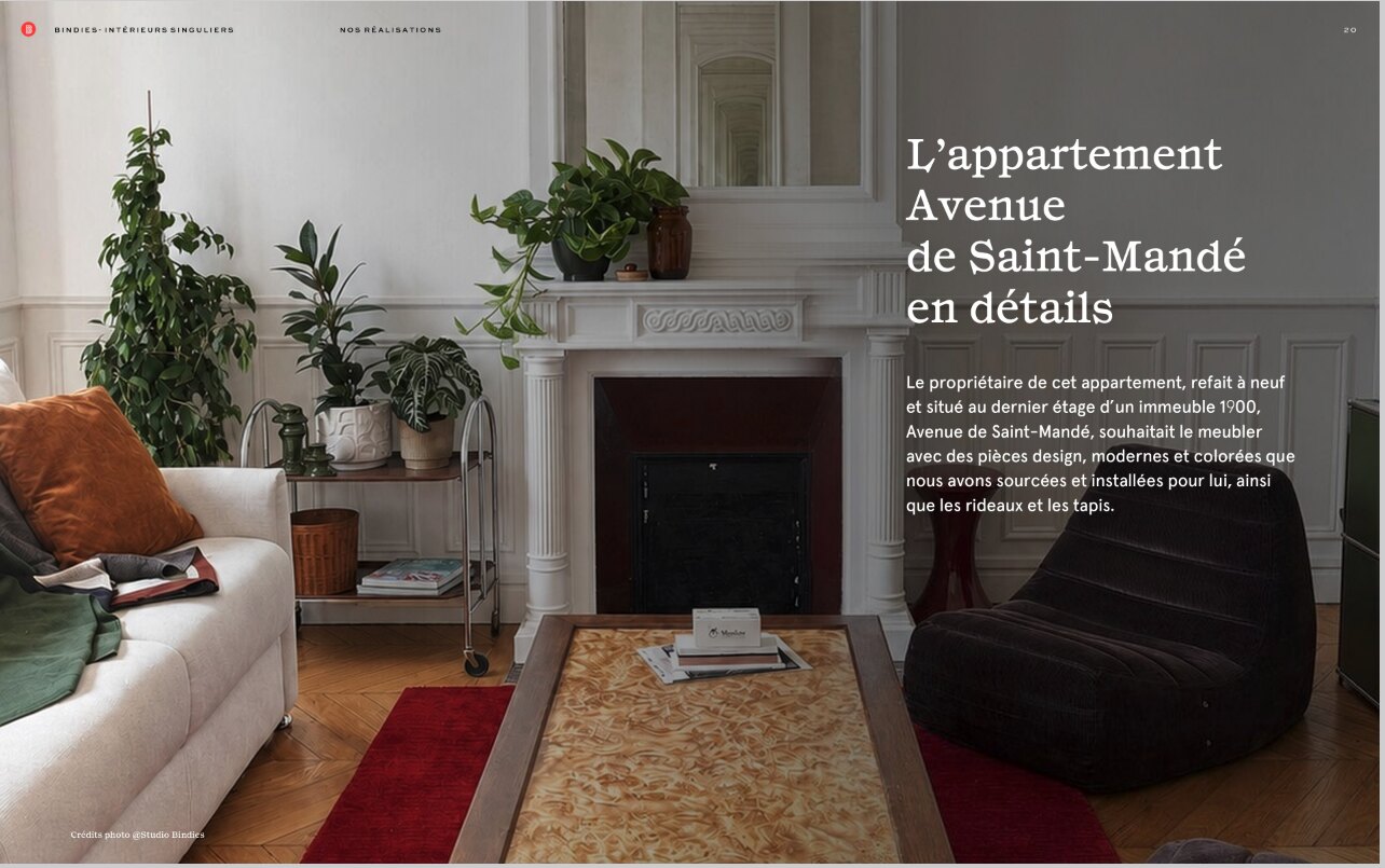 Studio Bindies - Réalisations