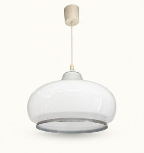 Supension opaline années 70