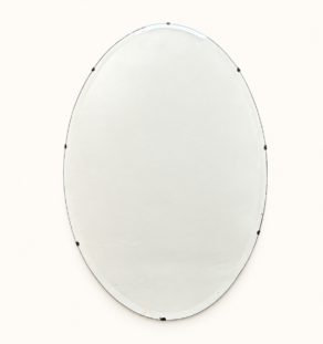 Miroir biseauté ovale