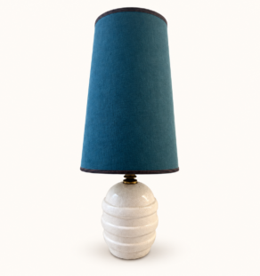 Lampe Art déco en céramique craquelée, vue 1