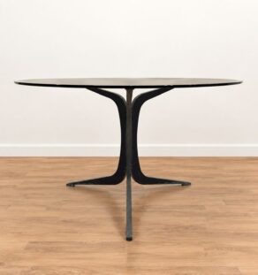 Table en verre fumé de Pierre Pichard pour Ligne Roset, années 70